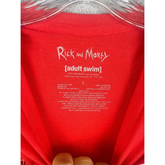Adult Swim Rick and Morty "Monster Morty" T Shirt Men's Size L Red TV Show NWT - Picture 2 of 6